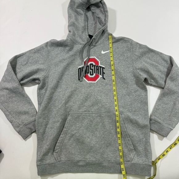 Nike Ohio State Buckeyes Hoodie Sweatshirt NCAA Grey - Picture 7 of 8